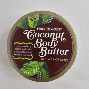 Trader Joe's Coconut Body Butter 8 Oz.‎ Luxurious Lotion  With Shea Butter